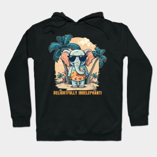 Delightfully Irrelephant! Elephant Wearing a Muumuu Hoodie